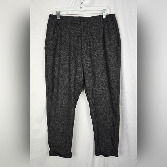 Bershka Carrot Fit Soft Relaxed Heathered Gray Cuffed Pants Men's sz 34 - Picture 1 of 7